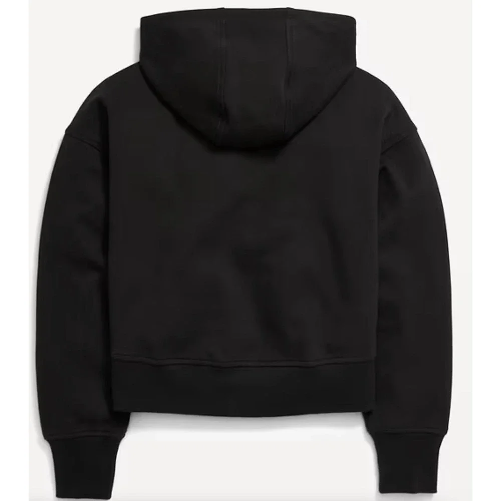 Old Navy Active Dynamic Fleece Hoodie Girls L (10-12 Charcoal/black Accents‎